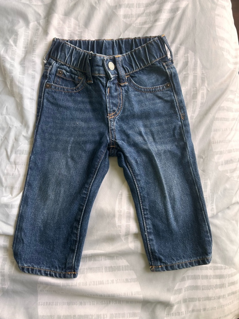 GAP Kids Dark Blue Elastic Waist Denim Pants